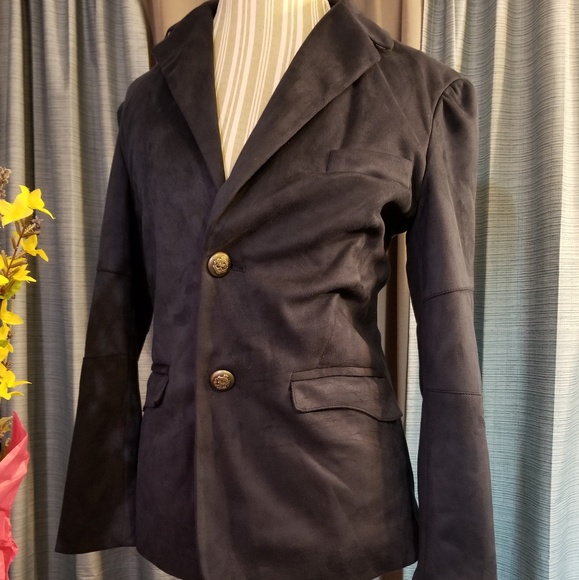 MENS FAUX SUEDE BLAZER NWOT!! - Picture 3 of 5